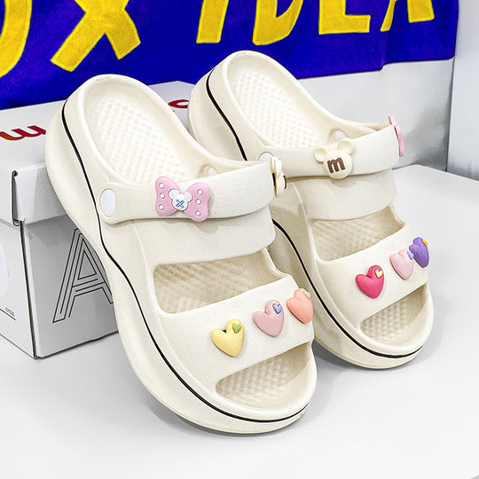 Damen trendige und bequeme Clogs mit bunten Verzierungen R&B
