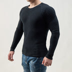 Herren Strickpullover mit strukturiertem Raglanärmel und modernem Schnitt