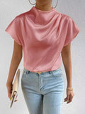 Damen ierte Bluse mit elegantem Stehkragen R&B