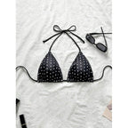 Damen Triangel-Bikini mit zeitlosem Punktmuster