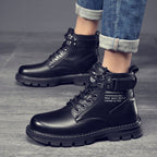 Damen Robuste Lederstiefel mit rutschfester Sohle und stylishen Details R&B