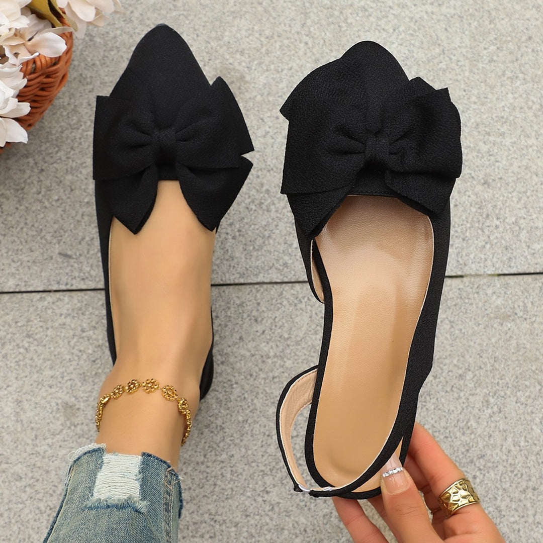 Damen elegante Ballerinas mit dekorativem Schleifen-Design R&B