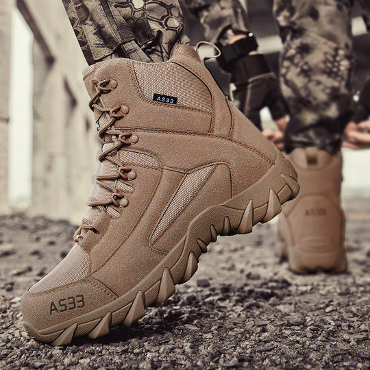 Herren Hochwertige Tactical Stiefel mit stabilisierender Laufsohle und atmungsaktiver Struktur R&B