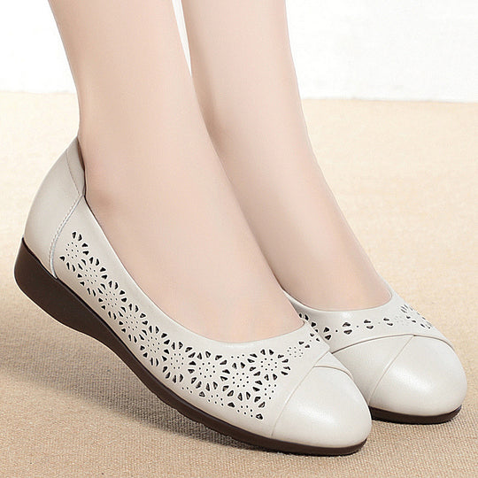 Damen Ballerinas mit atmungsaktivem Lochmuster und flexibler Sohle R&B