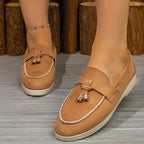 Damen Mokassins mit dekorativem Zierband und bequemer Sohle R&B