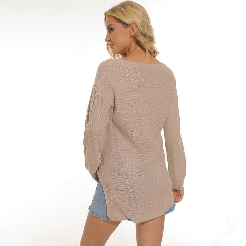Damen Pullover mit weichem Maschenstrick und lässigem Schnitt R&B