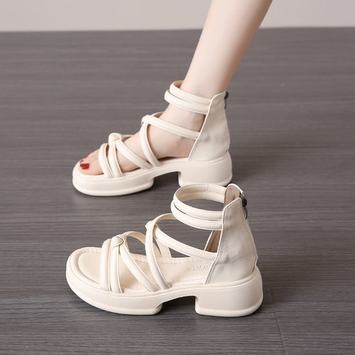 Damen Modische Sandalen mit innovativem Riemchen-Design R&B