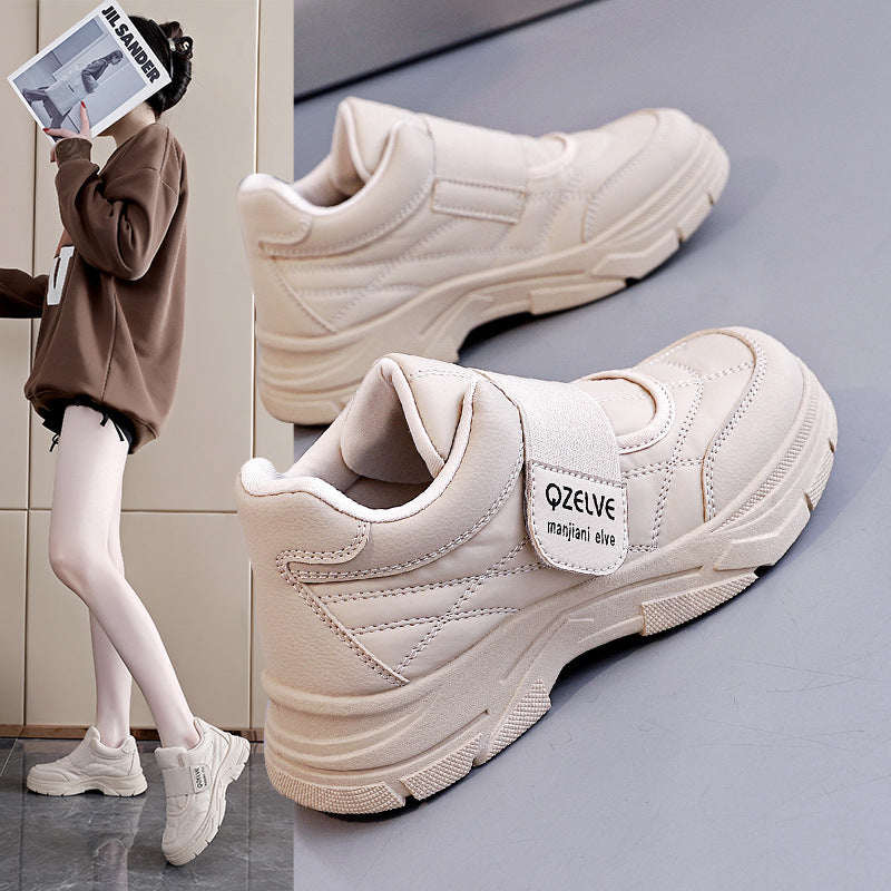 Damen Modische Sneakers mit seitlichem Klettverschluss und rutschfester Sohle R&B