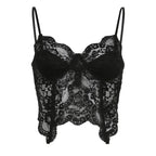 Damen Spitzen-Bustier mit floralem Design und verstellbaren Trägern R&B