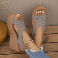 Damen Wedge-Sandalen mit perforiertem Obermaterial und anatomischem Fußbett R&B