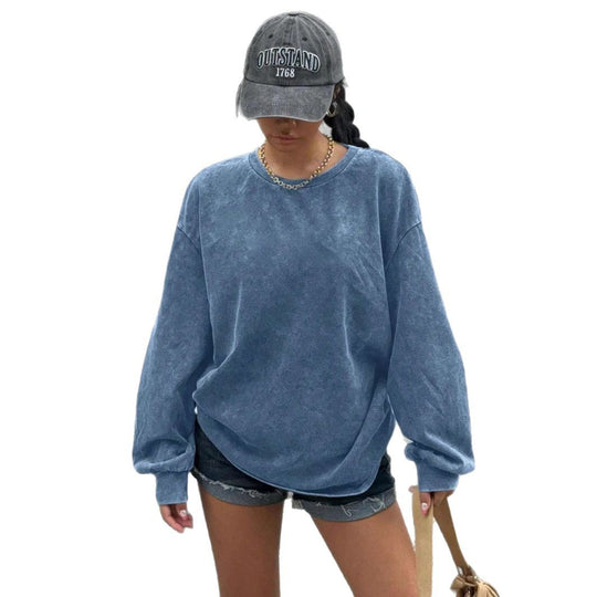 Damen lässiges Sweatshirt mit oversized Schnitt und weichem Material R&B