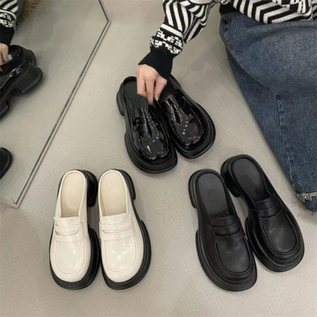 Damen Komfortable Slip-On-Pantoletten mit modischem Riemenverschluss EB