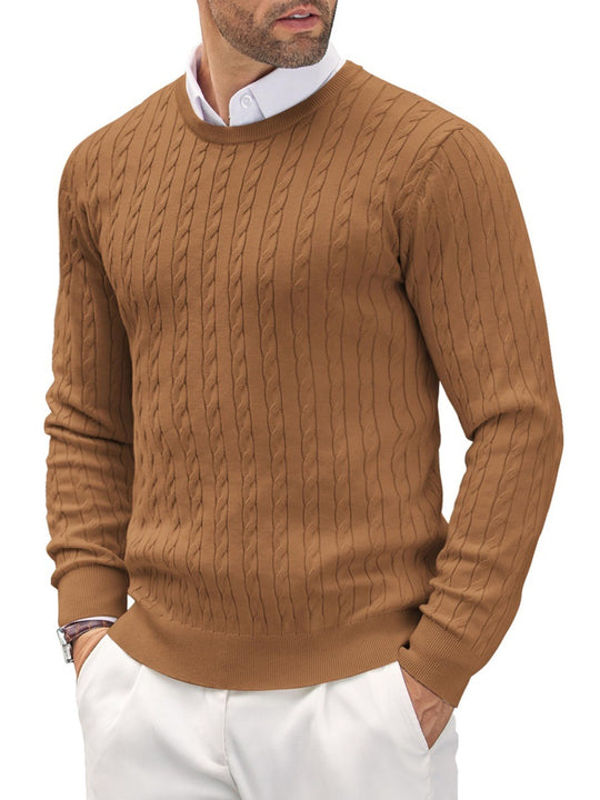 Herren Strickpullover mit Fischgratmuster R&B