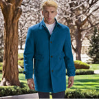 Herren eleganter, taillierter Wollmantel R&B