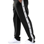 Damen Sportliche Freizeitpants mit Druckknöpfen an den Seiten R&B