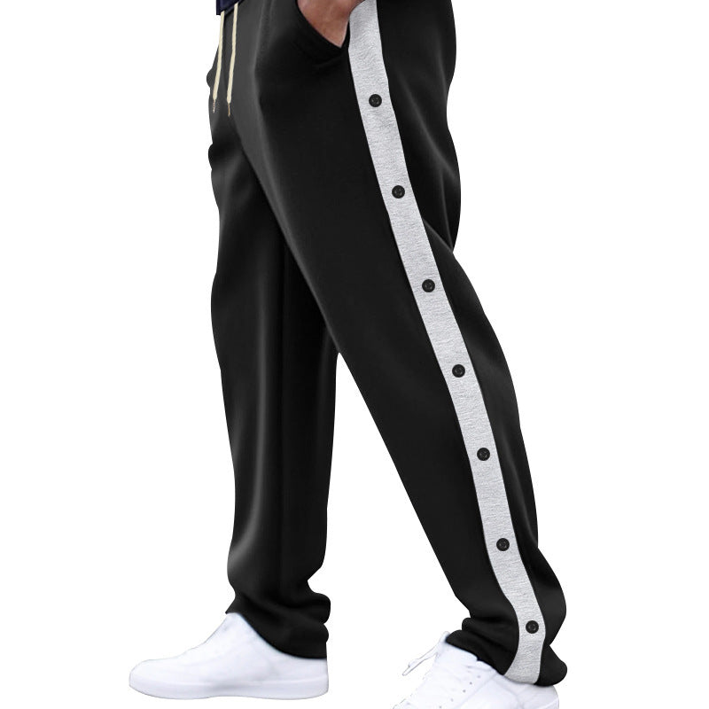 Damen Sportliche Freizeitpants mit Druckknöpfen an den Seiten R&B