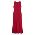 Damen ärmelloses Maxikleid mit elegantem Rüschensaum