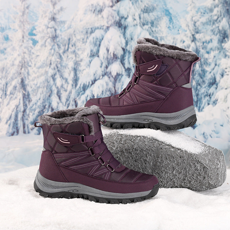Damen isolierte Winterstiefel mit rutschfester Sohle und kuscheligem Futter R&B
