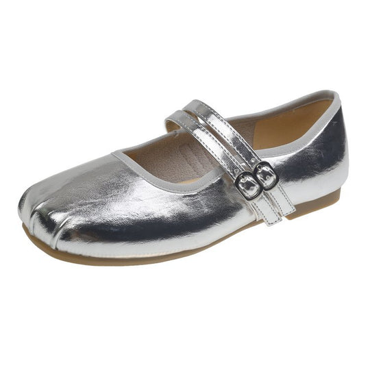 Damen elegante Ballerinas mit doppeltem Riemen und komfortabler Innensohle R&B