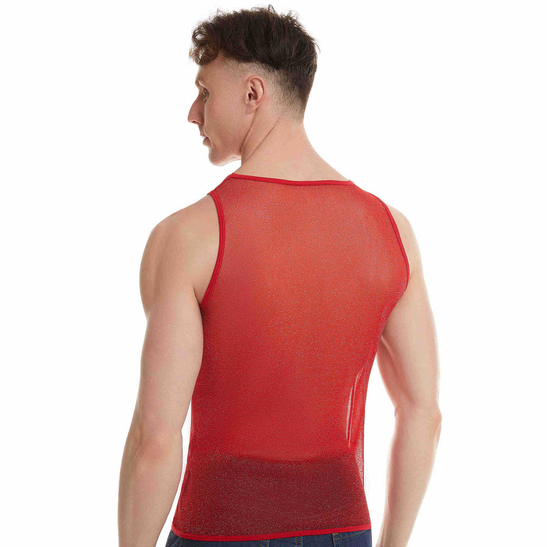 Herren Sportliches Netz-Tanktop R&B