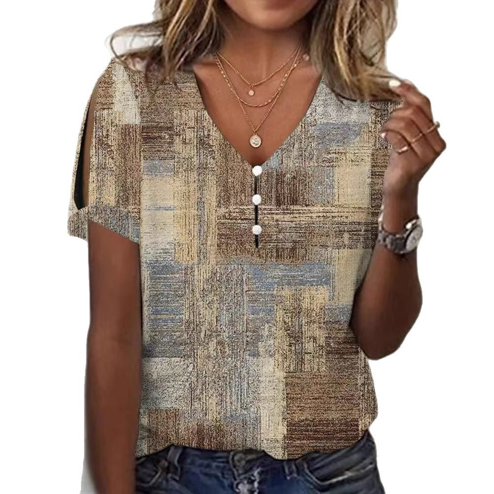Damen Glitzernde V-Pullover Bluse