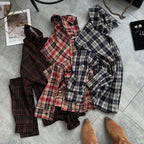 Damen oversized Karohemddesign R&B