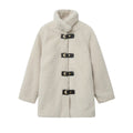 Damen kuschelige Fleecejacke mit dekorativen Knopfverschlüssen R&B