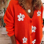 Damen Verspielter Cardigan mit floralem Muster