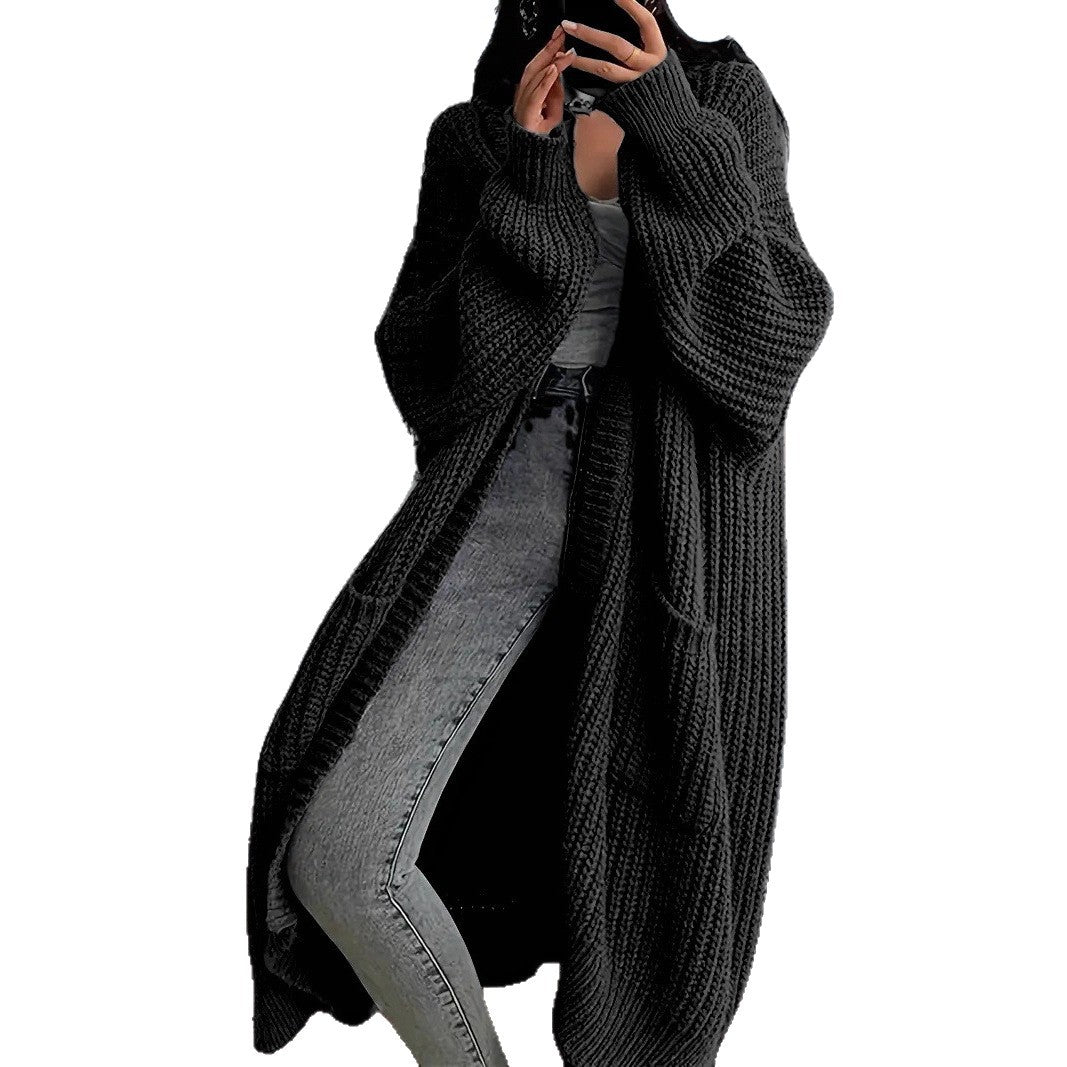 Damen Großer Strickcardigan mit lässiger Passform und großen Taschen R&B