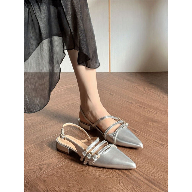 Damen Slingback Ballerinas mit dekorativen Riemchen R&B