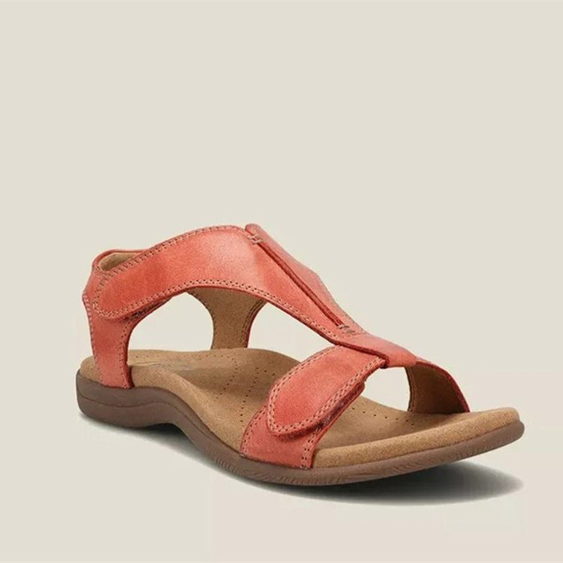 Damen Komfortable Zehentrenner-Sandalen mit ergonomischem Fußbett und verstellbaren Riemen R&B