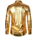 Herren Metallic Hemd R&B
