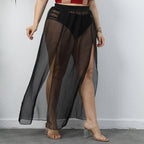 Damen transparenter Maxirock R&B
