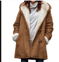 R&B | Damen Vintage Winterjacke mit warmer Fütterung und Schnallen