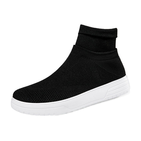 Damen Sportliche Stricksneaker mit elastischem Knöchelschutz und rutschfestem Profil R&B