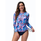 Damen Rashguard mit langem Arm und verstellbarem Saum R&B