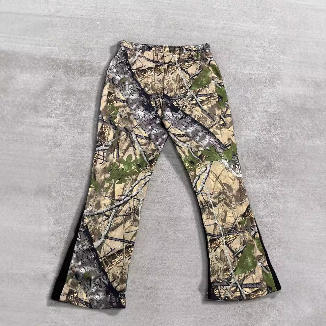 Herren Freizeithose mit innovativem Camouflage-Muster und elastischem Bund R&B