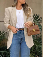 Damen Eleganter Blazer mit modernen Schnittlinien und praktischen Taschen R&B