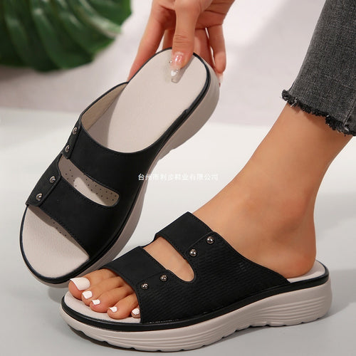 Damen Komfortable Riemchensandalen mit modischen Details R&B