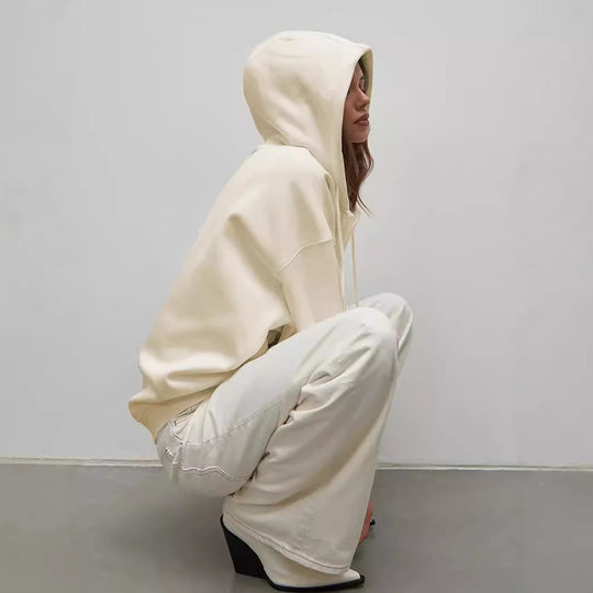 Damen Kuschelige Zip-Hoodie mit Oversized-Schnitt R&B