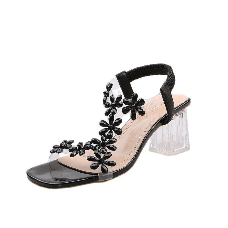 Damen Blumendekorierte Sandalen