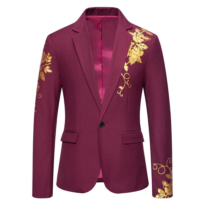 Damen Eleganter Blazer mit floralem Design und seidigem Finish