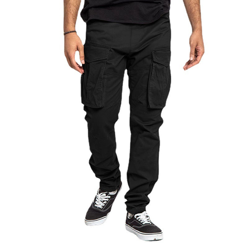 Herren modische Cargo-Hose mit multifunktionalen Taschen und elastischem Bund R&B