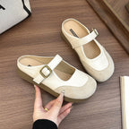 Damen Mules mit modischem Riemchen und komfortablem Fußbett EB