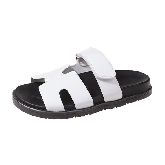 Damen bequeme Kunstleder-Sandalen mit verstellbaren Riemen R&B