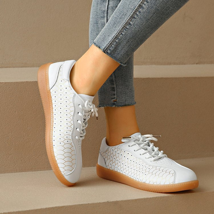 Damen modische Sneakers mit einzigartigem Musterdruck R&B