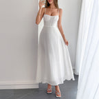 Damen Sommerliches Maxikleid mit verstellbaren Trägern und taillierter Passform R&B
