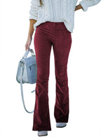 Damen Flared Jeans aus cordartigem Stoff R&B