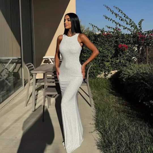 Damen Figurbetontes Abendkleid mit Glitzerakzenten R&B