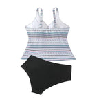 Damen Tankini-Set mit verspieltem Muster und bequemer Passform R&B